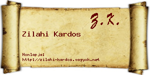 Zilahi Kardos névjegykártya